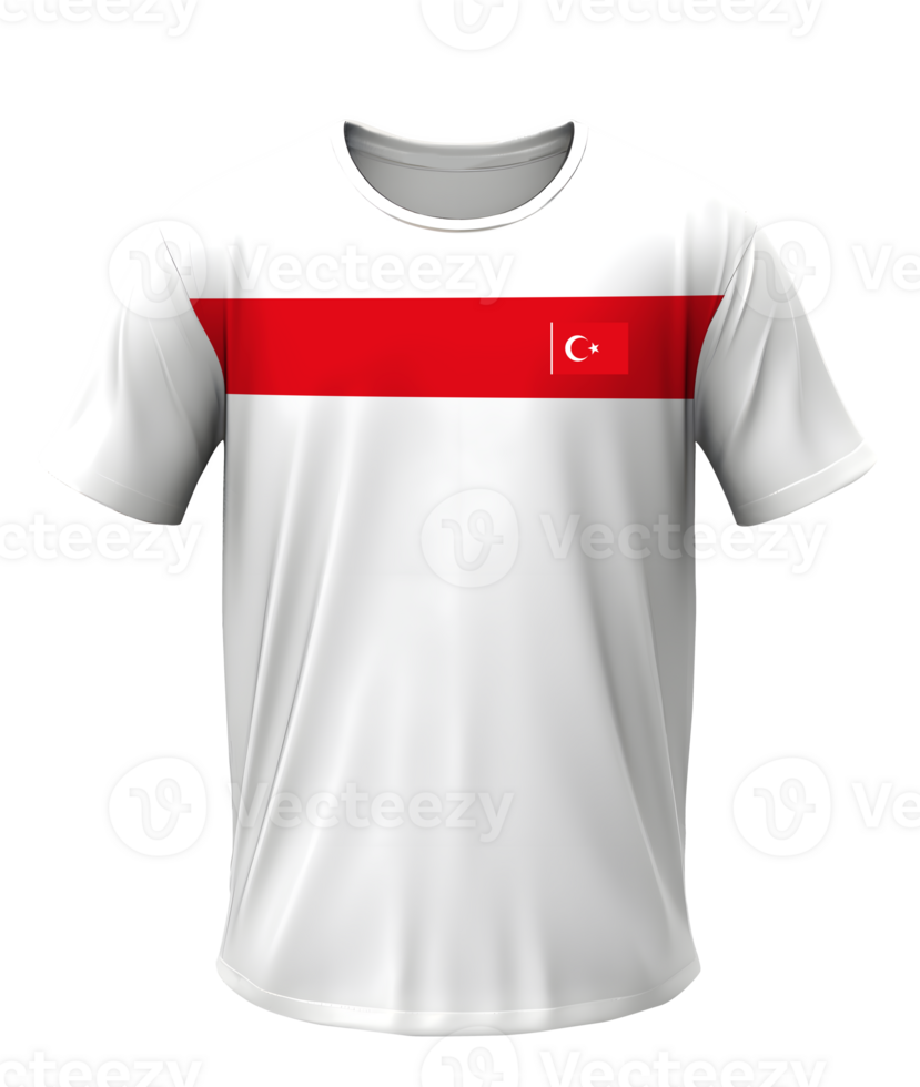 Turkiye soccer shirt with transparent background png
