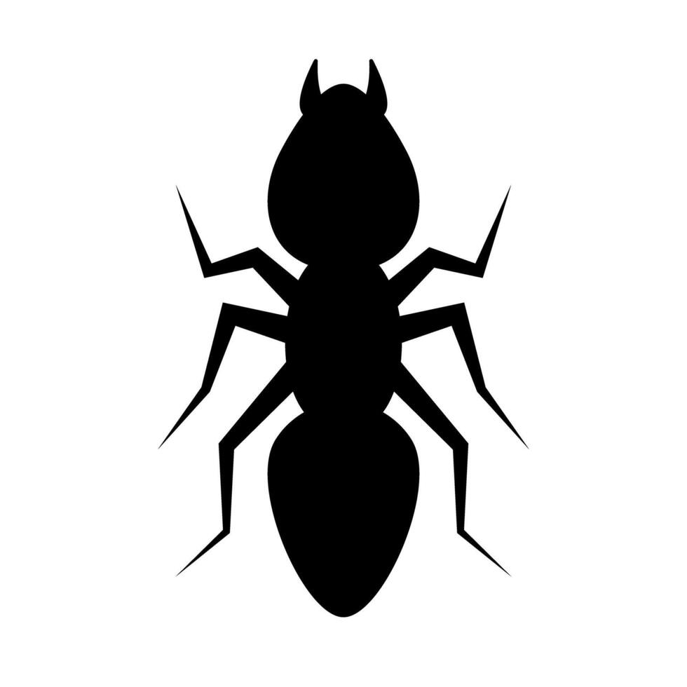 Simple design ant silhouette. vector