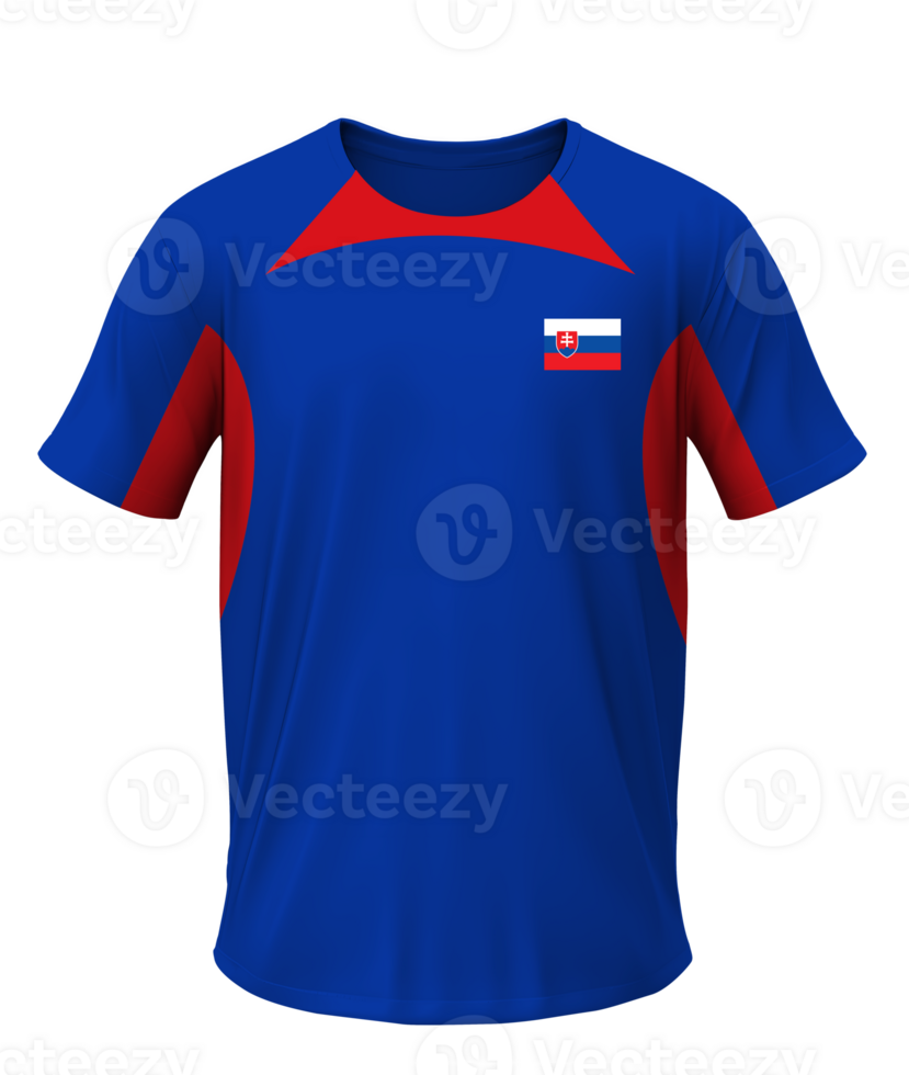 Slovakia soccer shirt with transparent background png