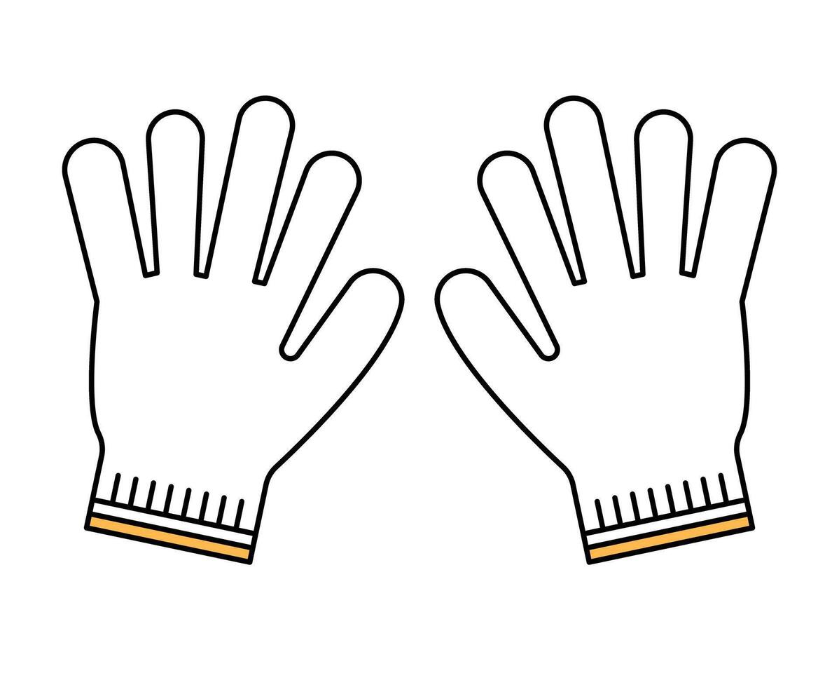 Simple work gloves icon. vector