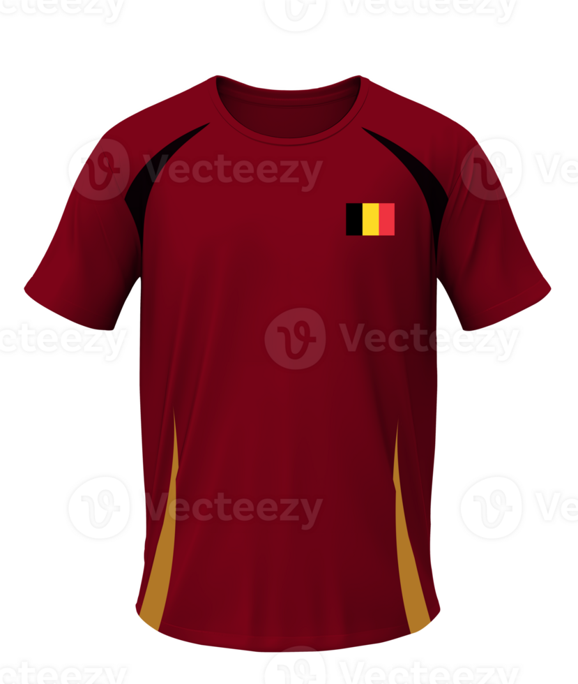 Belgium soccer shirt with transparent background png