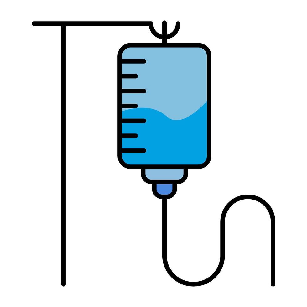 Flat design IV drip icon. vector