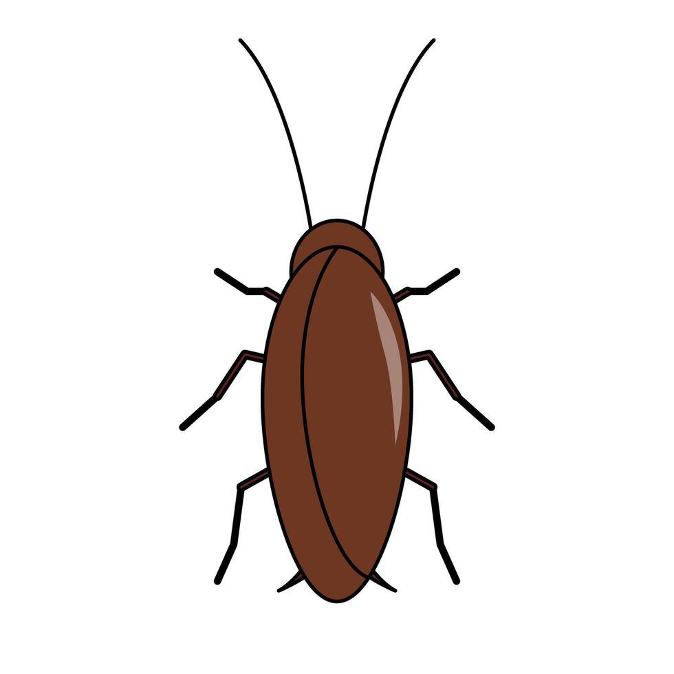 Flat Design cockroach icon. vector