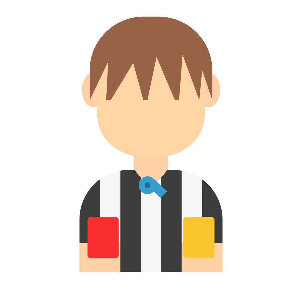 Flat design soccer referee icon. vector