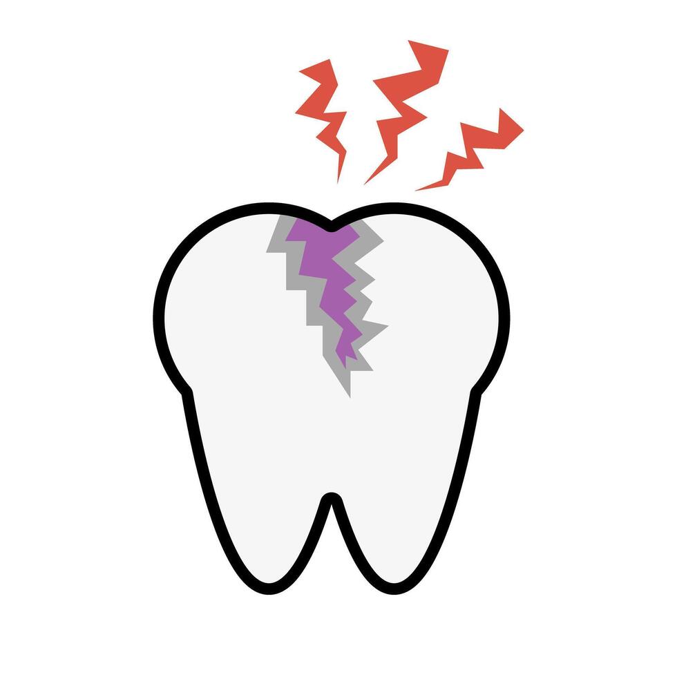 Flat design cavity icon. vector