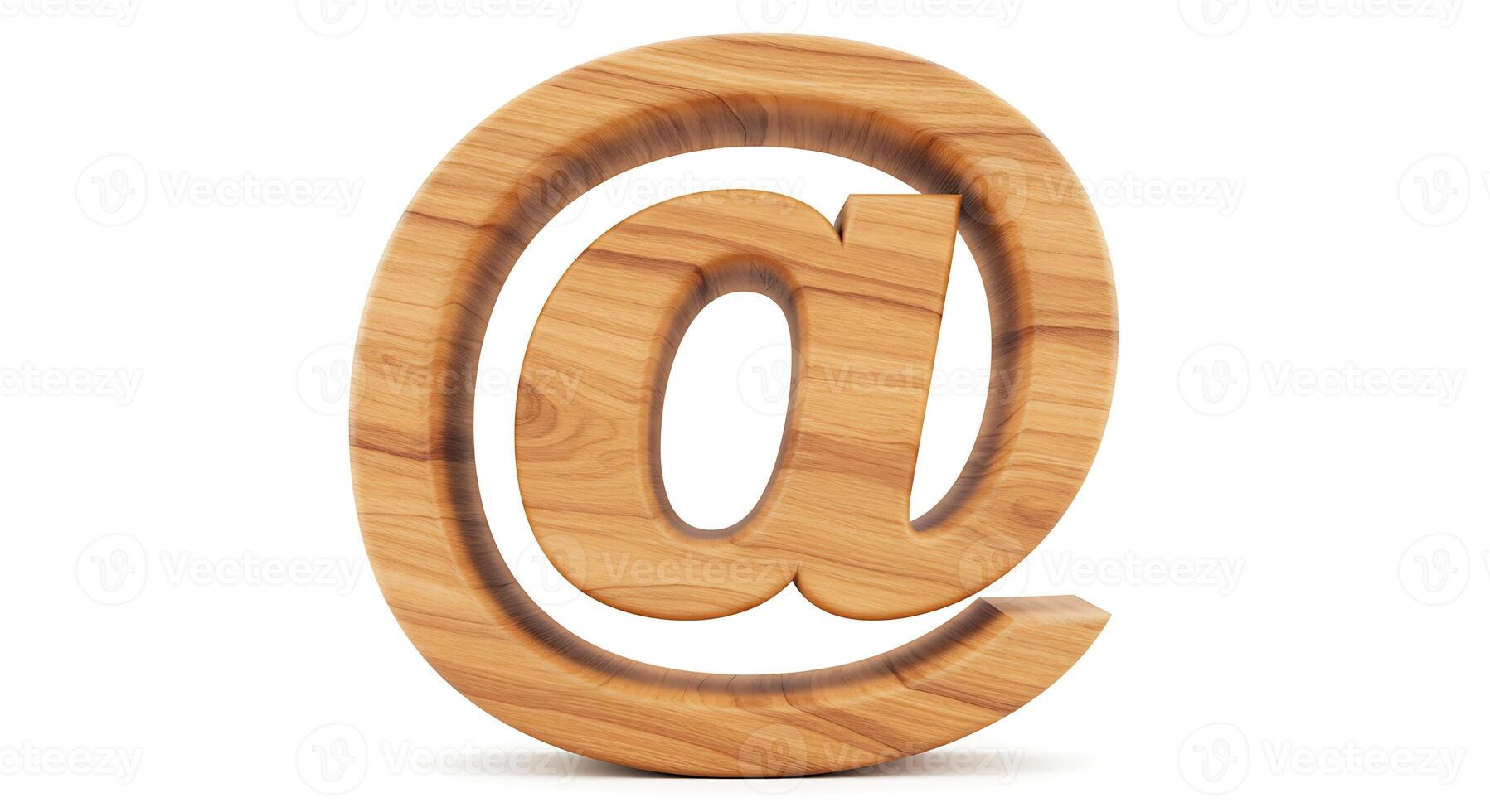 Wooden at Symbol Standing for Online Communication and Email photo