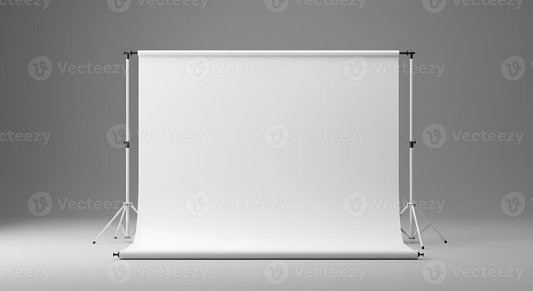 White Backdrop Stand Setup for Professional Studio Photography and Videography photo