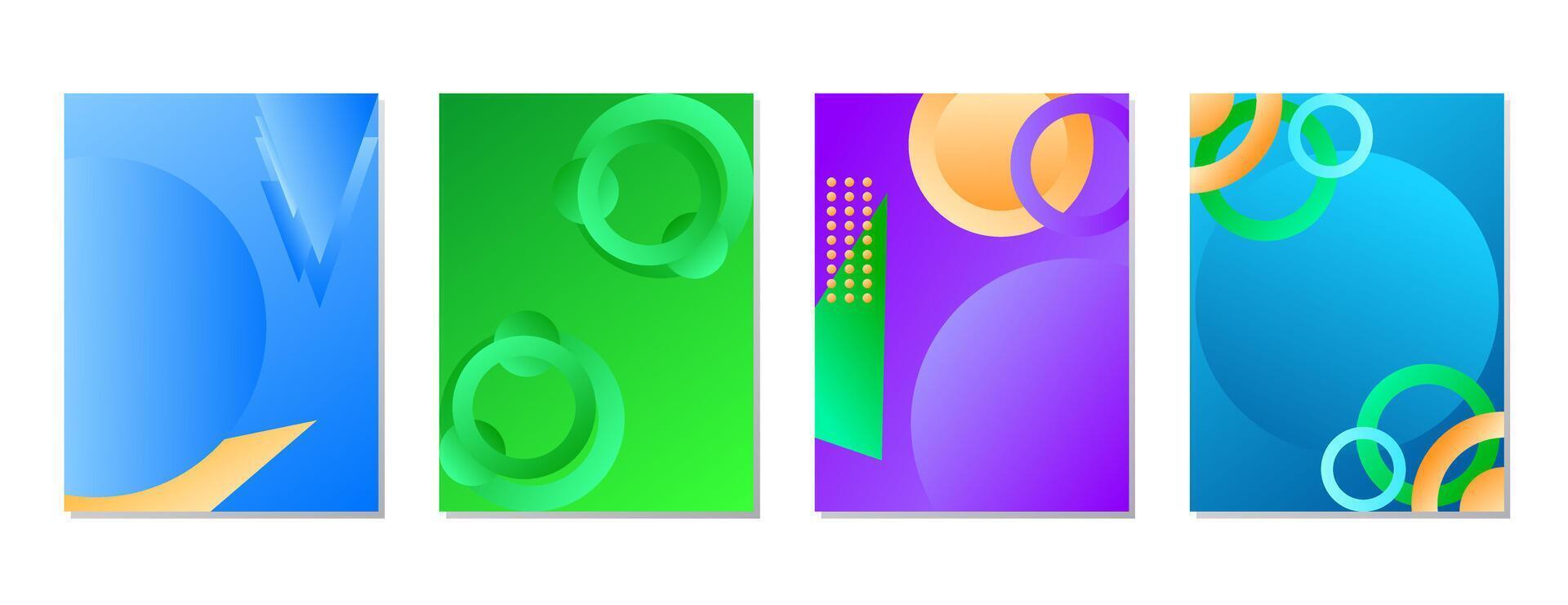 SET GRADIENT LIQUID COLOR. POSTER BACKGORUND DESIGN TEMPLATE vector