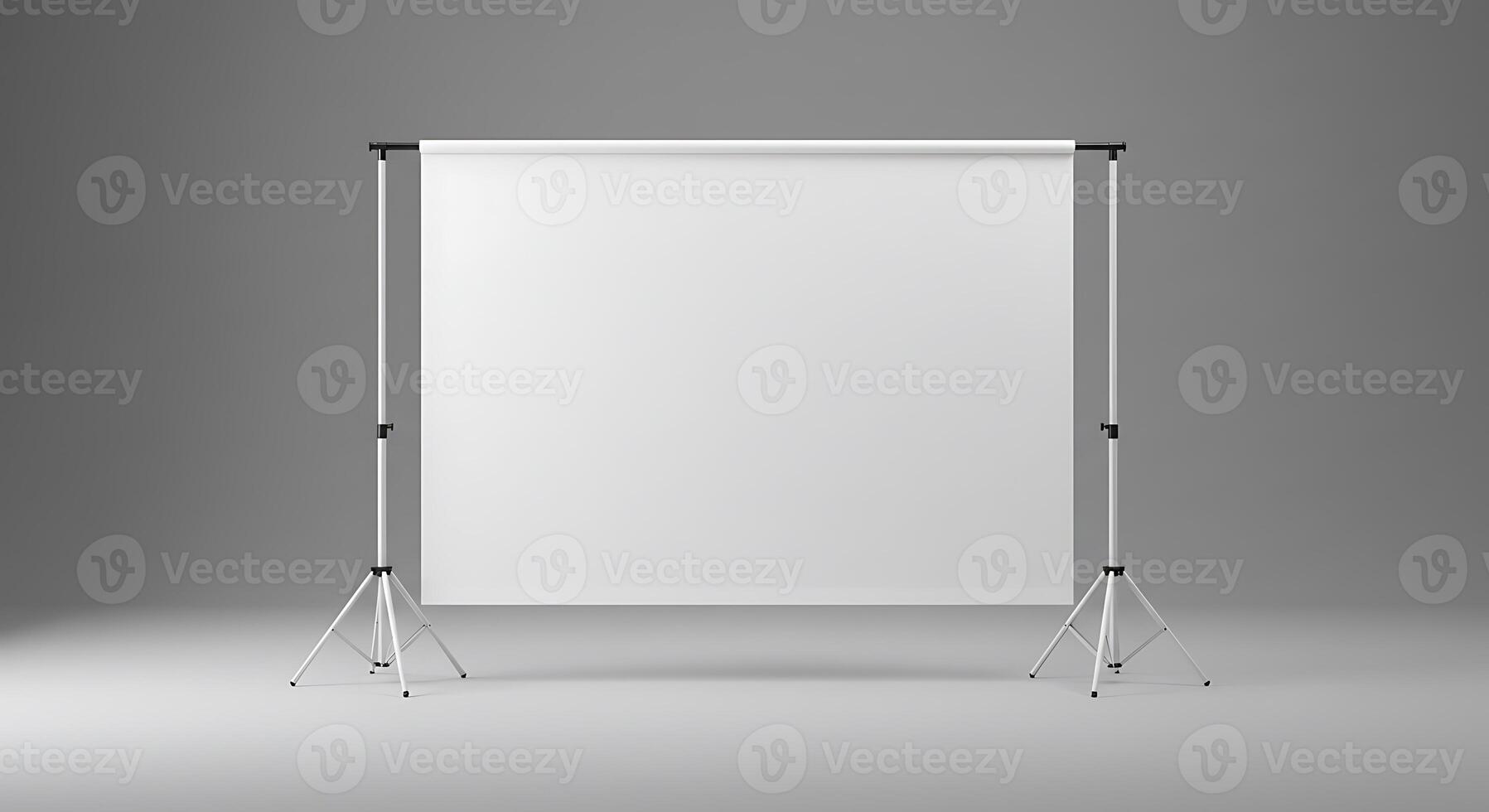 White Backdrop with Tripod Stands Simple Studio Setup Background photo