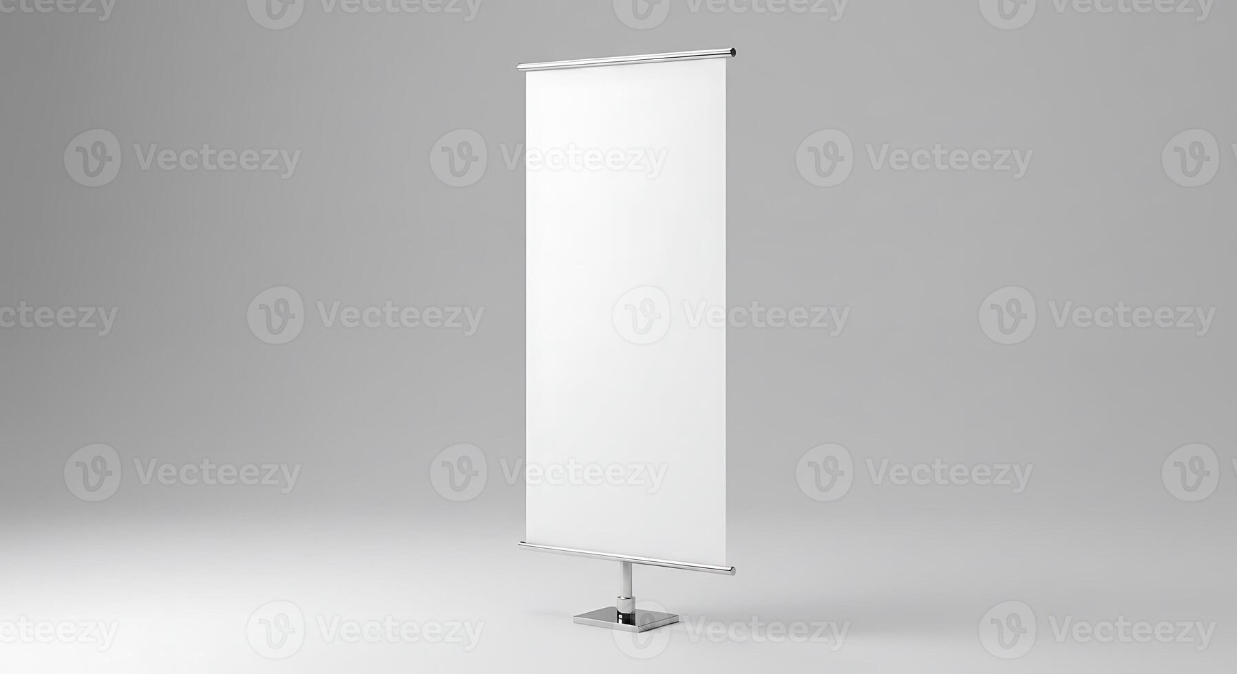 Standing Roll Up Banner Display Ready for Custom Graphic Design photo
