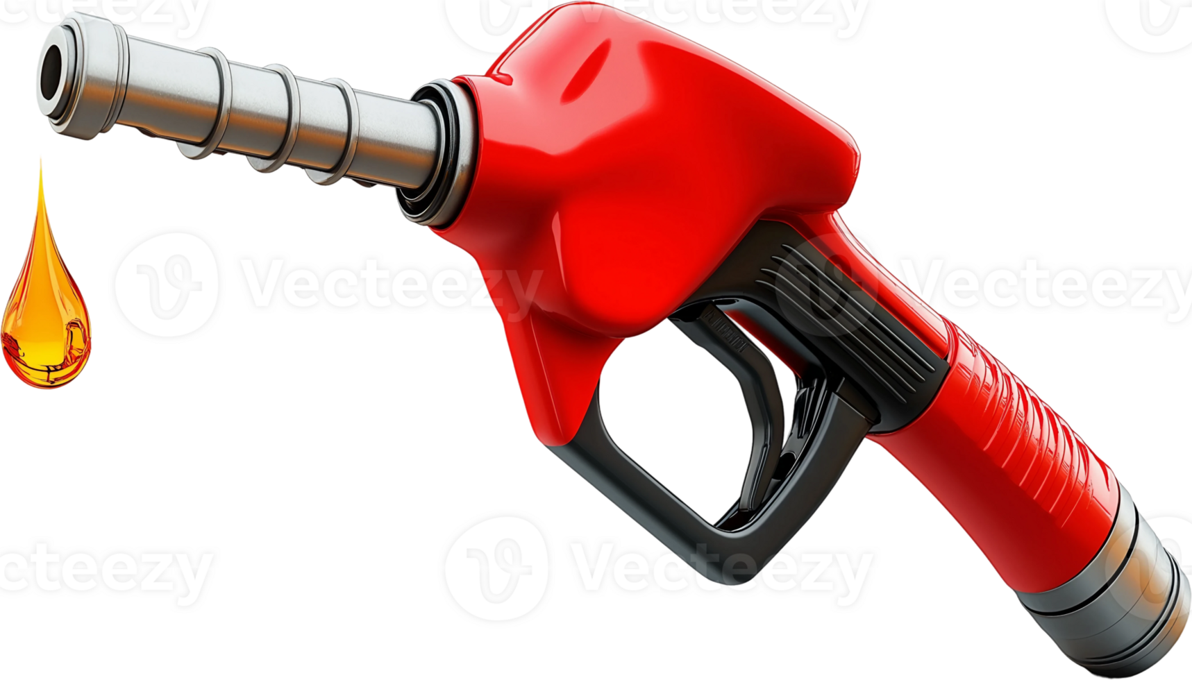 A red gas pump with a drop of oil png