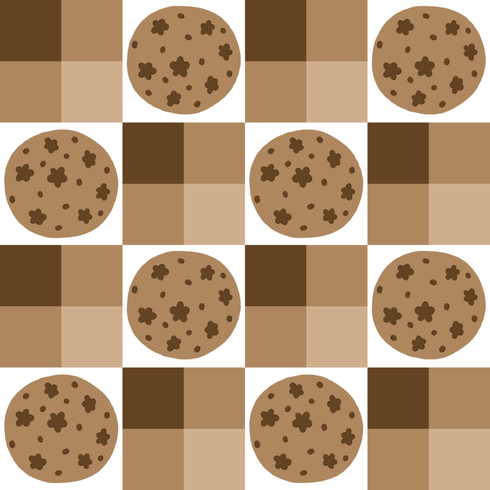 Dessert cookies pattern design for fabric and more. png