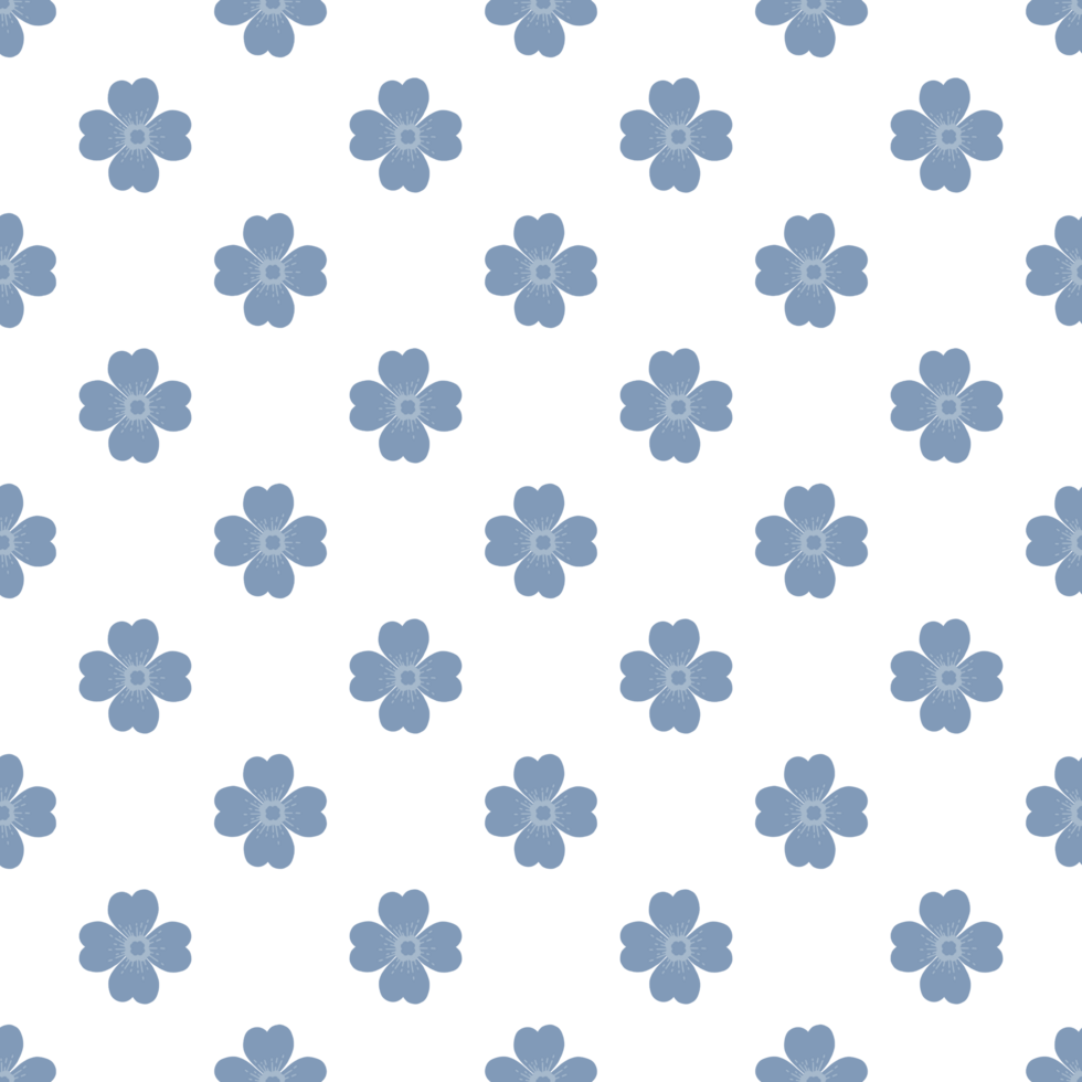Blue flower clover shape pattern for fabric, backdrop, wall and more. png