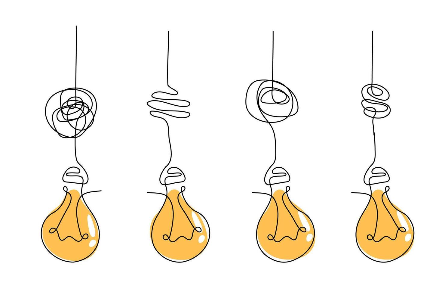 Idea concept, creative bulb sign, innovations. Keep it simple business concept. illustration. vector