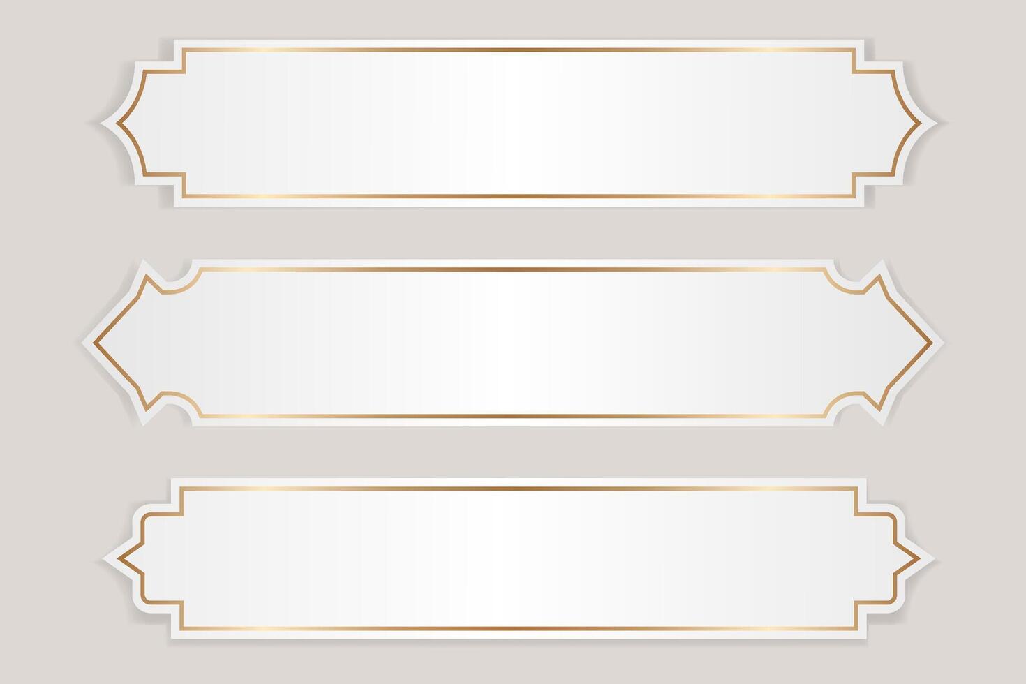 Arabic luxury golden border. Isolated collection Ramadan design element. illustration vector