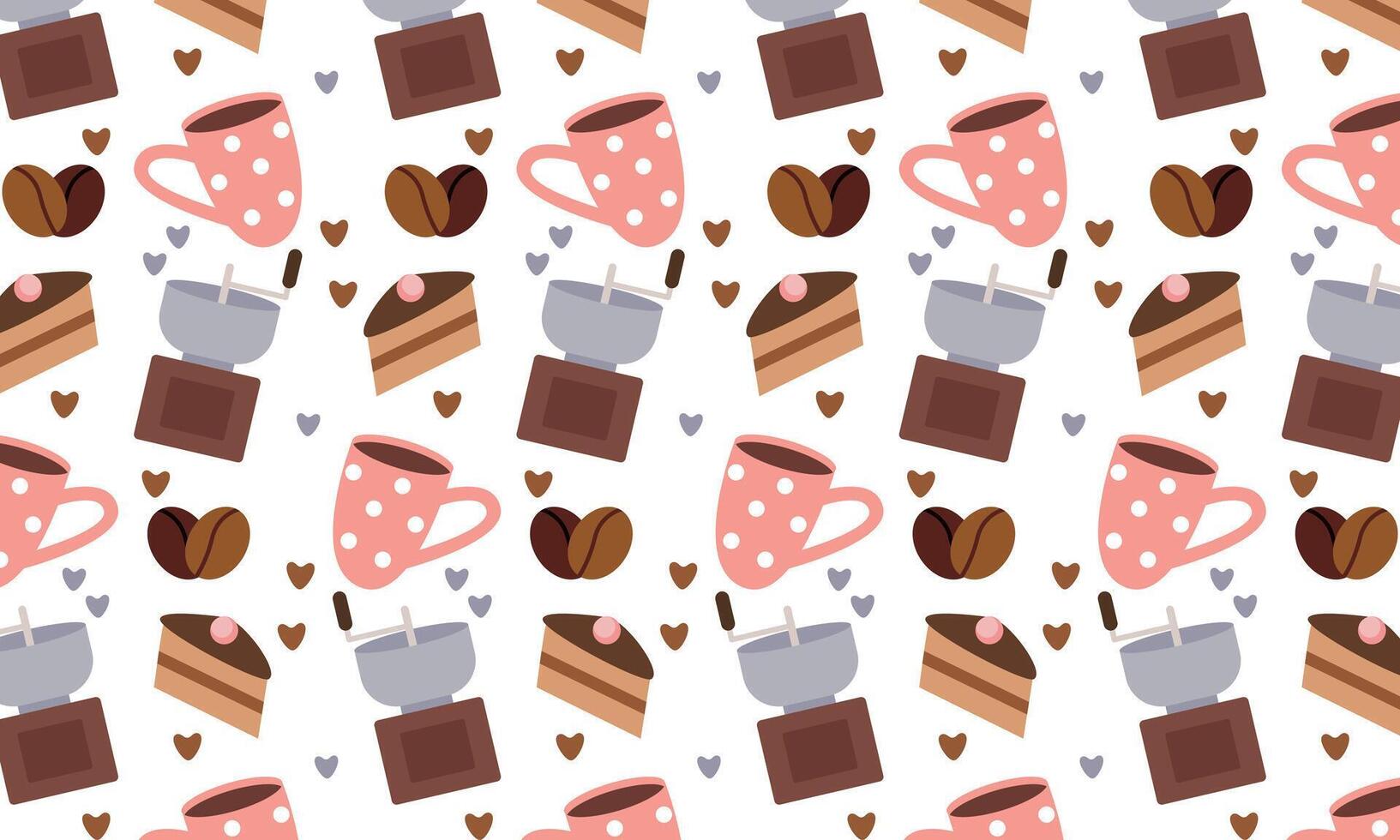 Coffee pattern . vector