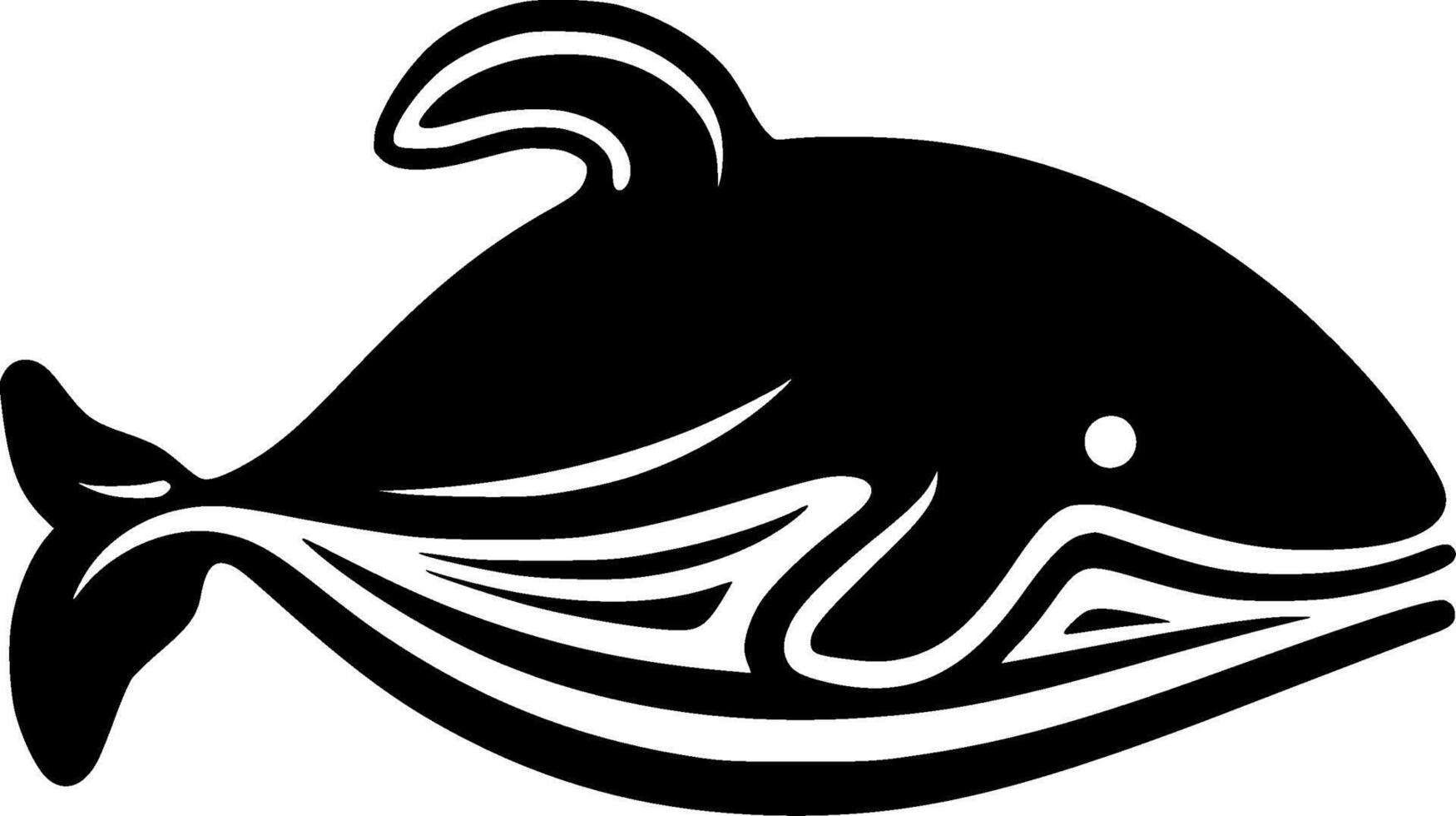 Premium Whale Logo Design - High-Quality Graphic for T-Shirts, Mugs, and More - Perfect for Ocean Lovers and Nature Enthusiasts vector