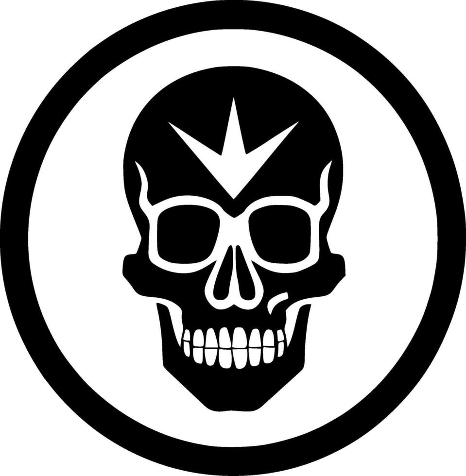 Premium Black and White Death Icon - High-Quality Design for T-Shirts, Mugs, and More - Unique Graphic Art for Creative Gifts and Merchandise vector