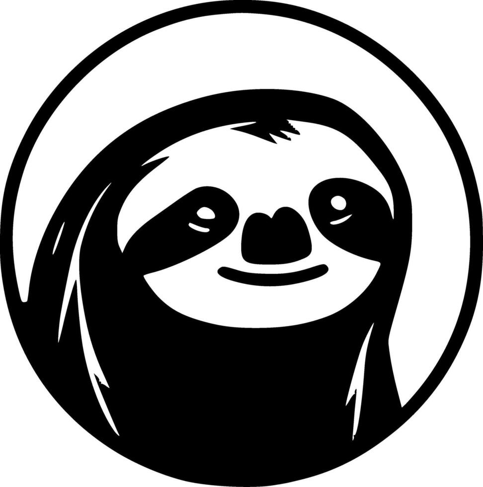 Premium Sloth Design T-Shirt or Mug - Cute, Relaxed Sloth Graphic for Animal Lovers - Quality Apparel and Drinkware for a Chill Vibe Black and White illustration vector