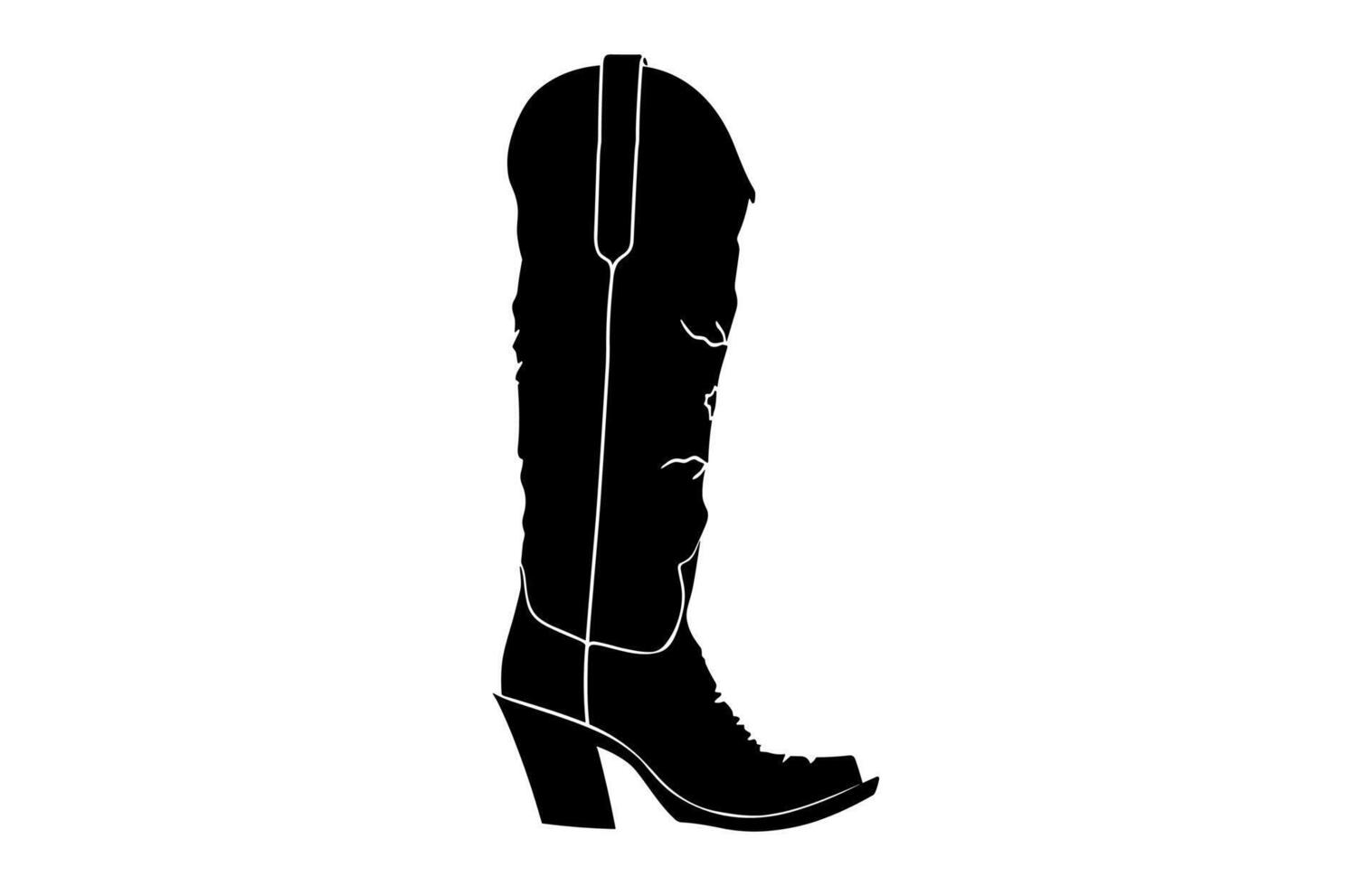 Cowgirl Boot Clipart isolated on a white background vector