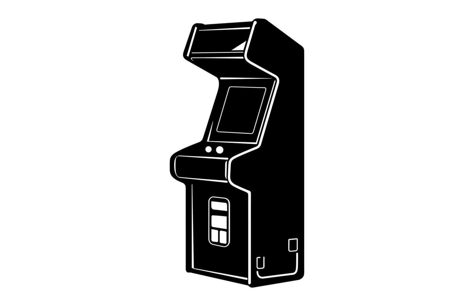 Arcade Black Clipart isolated on white background vector