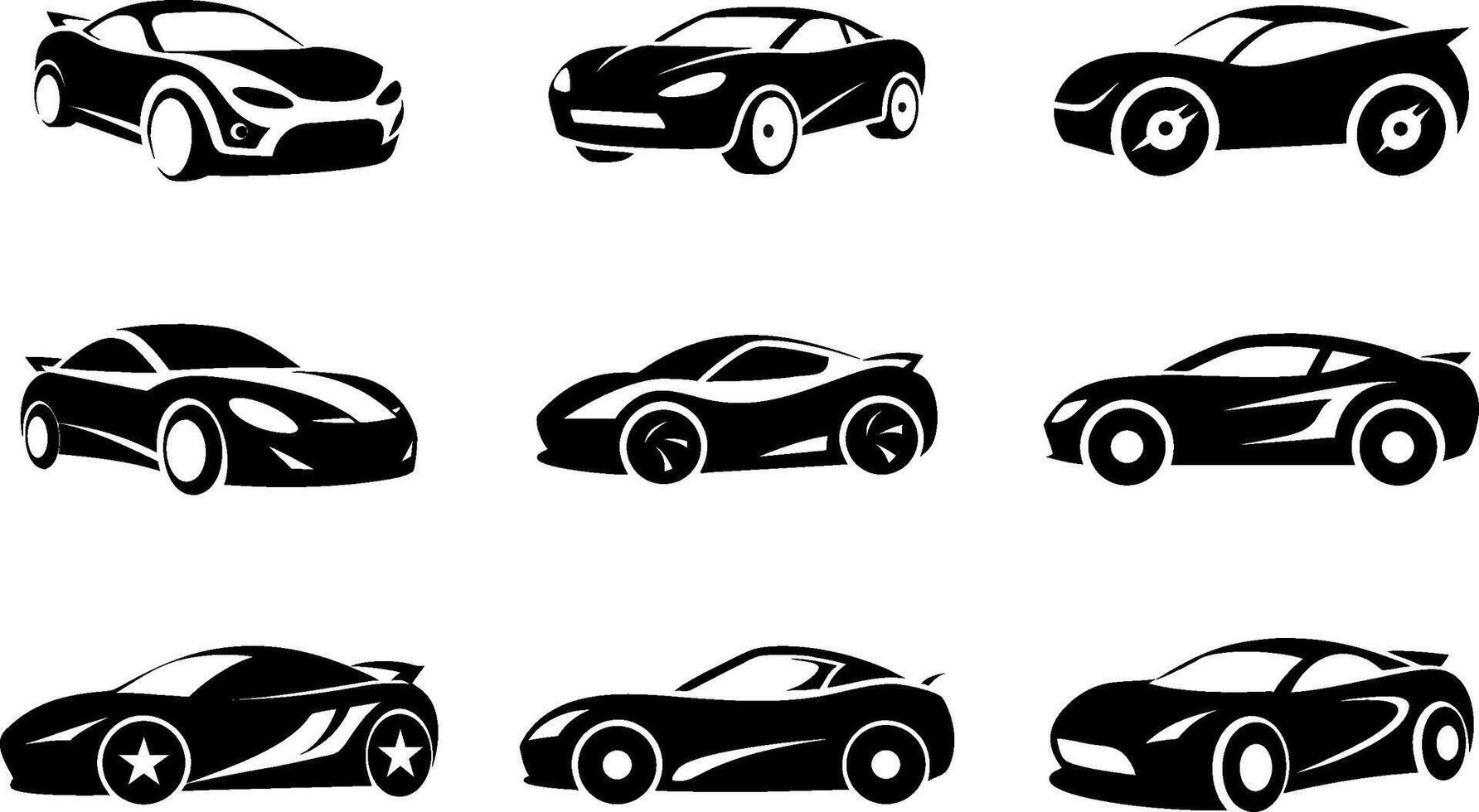Silhouette Vectors Cars for Digital and Print Use