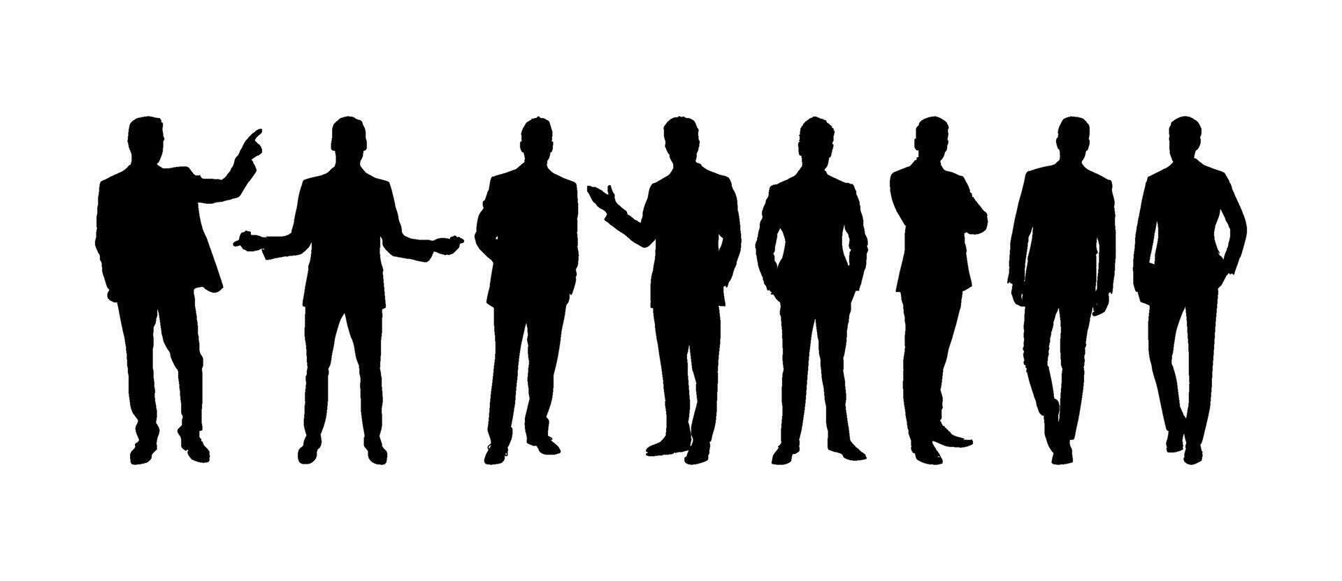 set of people man silhouette vector
