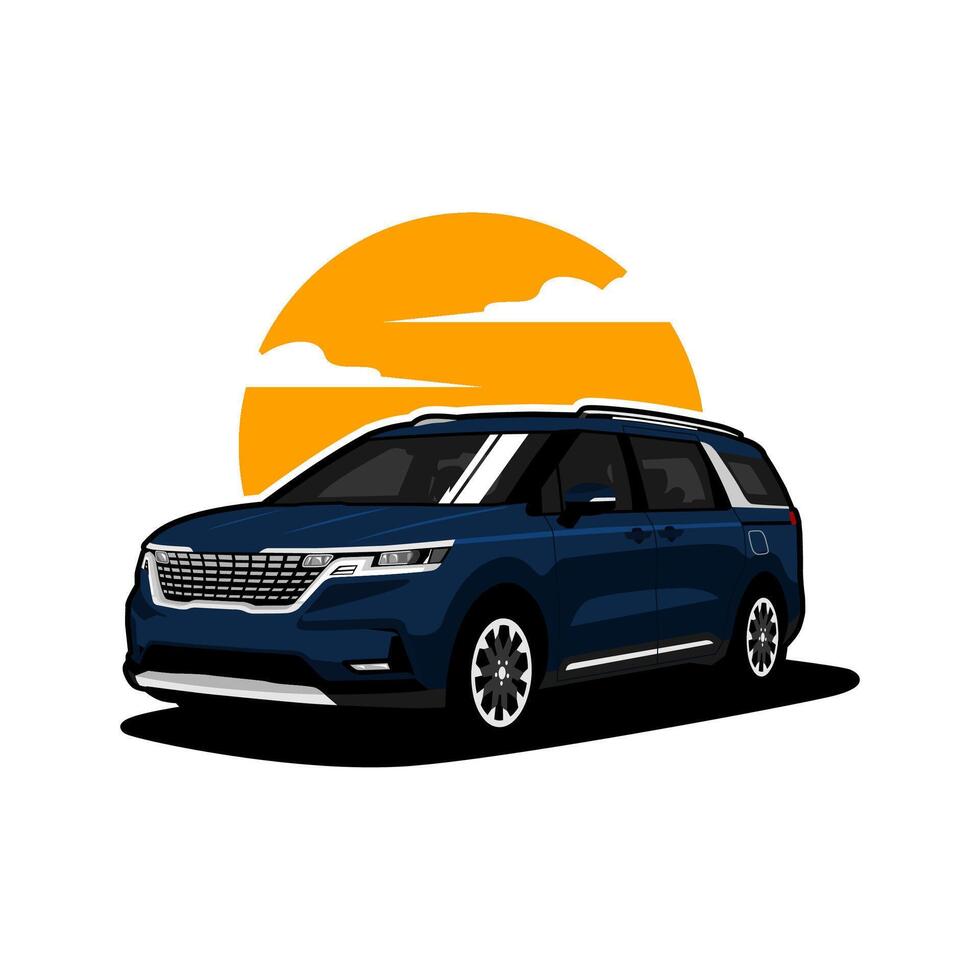 luxury mpv car image illustration vector
