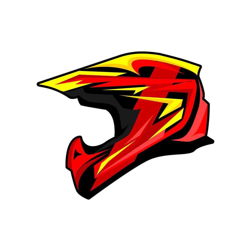 racing helmet motocross illustration vector