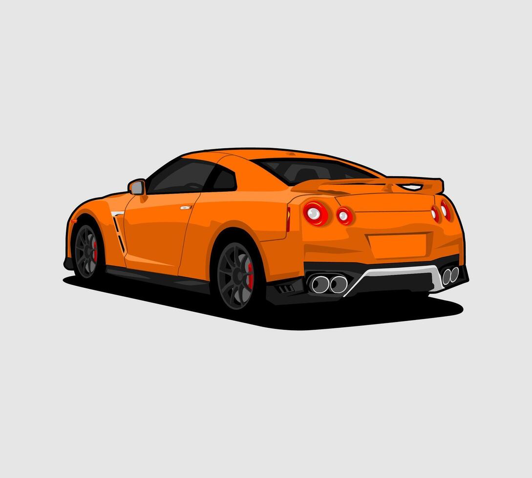 automotive sports car illustration vector