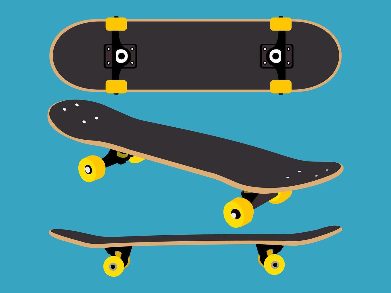 skateboard with good quality and good design vector