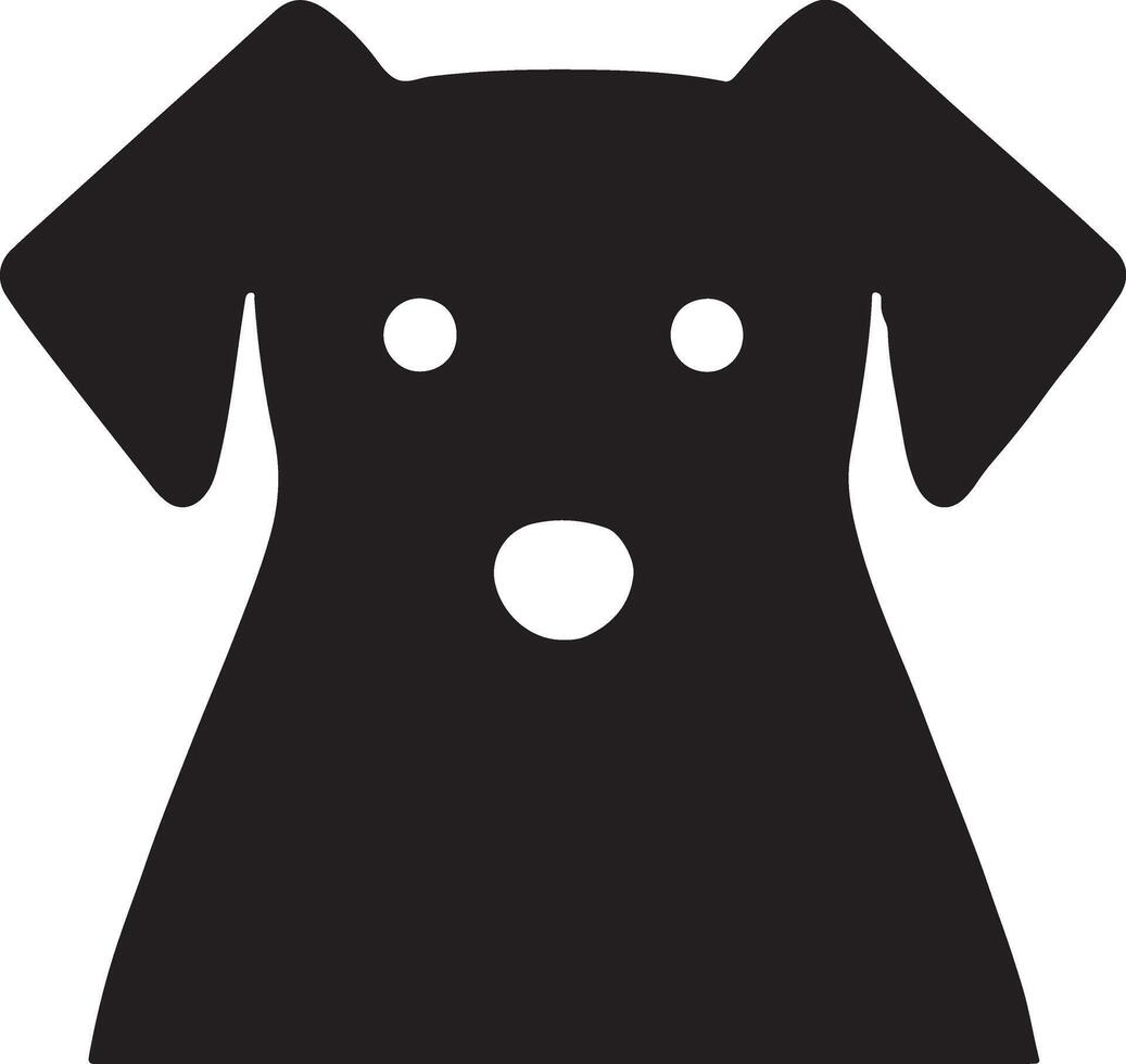 a black dog head icon on a white background vector