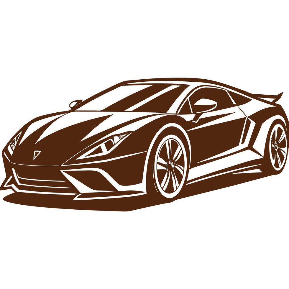 AdobSleek sports car design in black and white. vector
