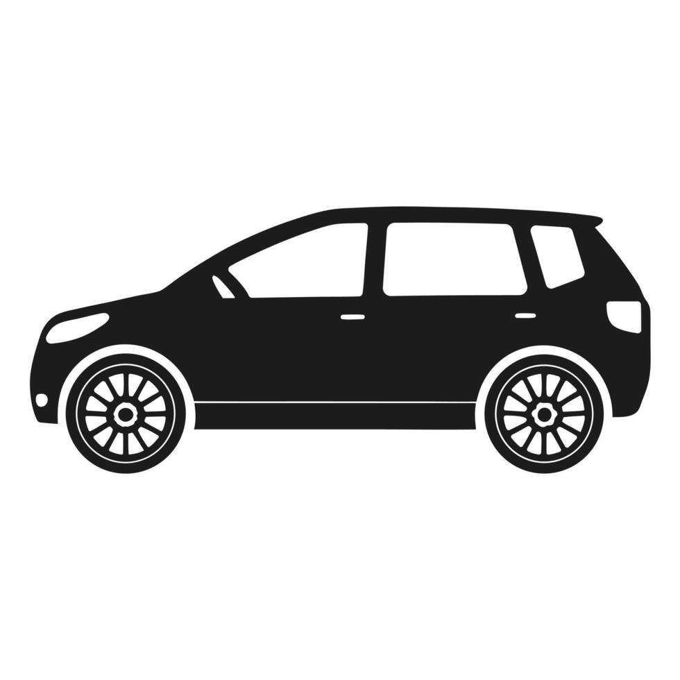 Vehicle outline suv shape minimal design. vector