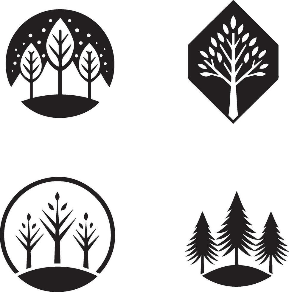 set of trees vector