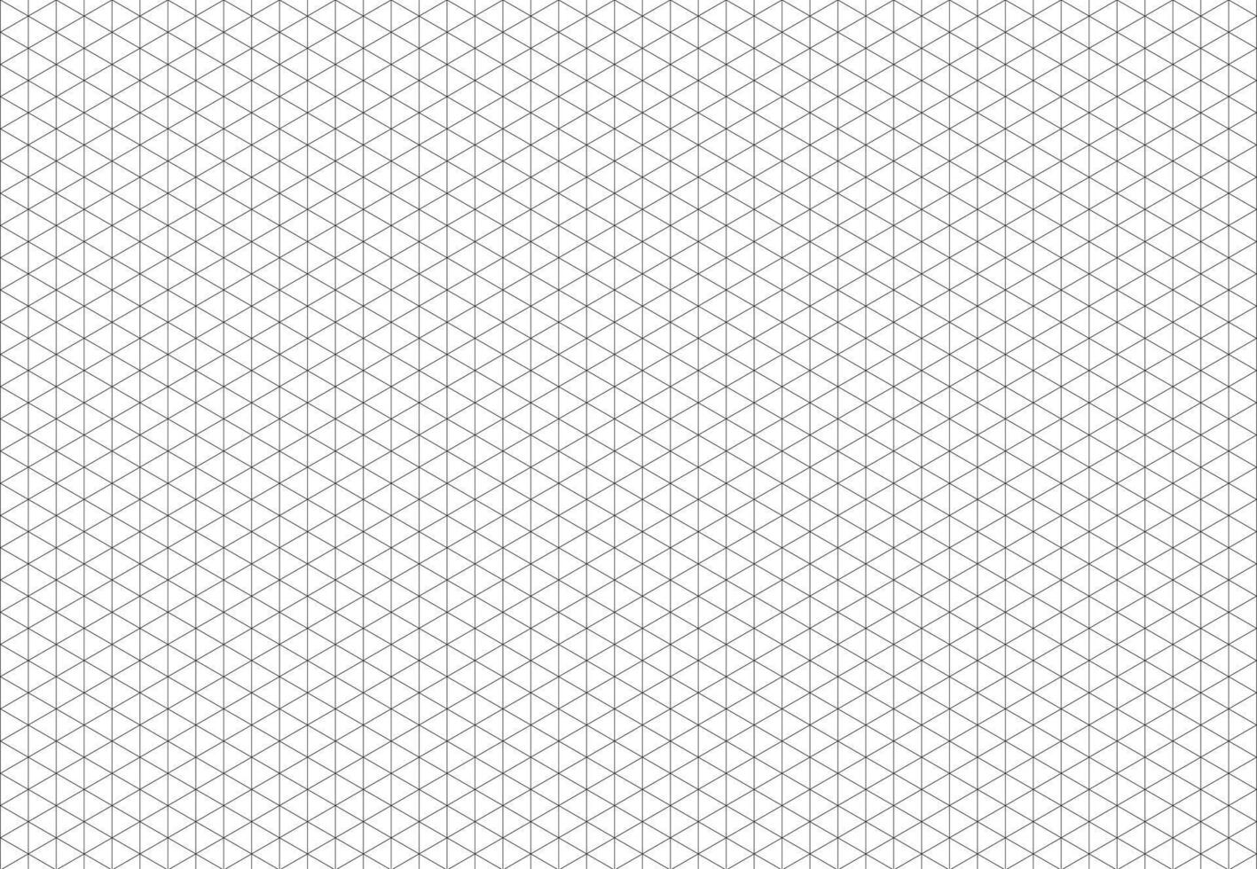 Isometric grid. Black line guides. 3d perspective background. Notebook sheet blank. Squared grid. Mathematics pattern. Typography mockup for making notebooks production for school. Printable backdrop. vector