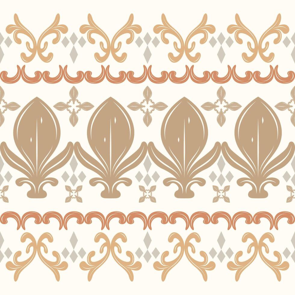 Ancient Ornate Scroll Gold Florals Element Warm Golden Brown Tones Delicate Elaborate Stripe Pattern. Luxury Border Traditional Greek Design with Scroll Ornament Design for Decorative Rich Art Work vector