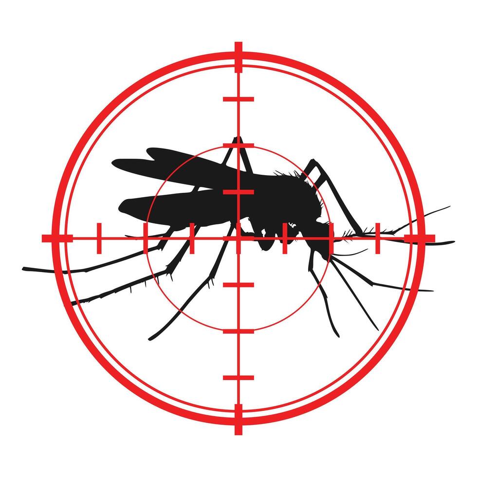 Target Aim on Flying Mosquito vector