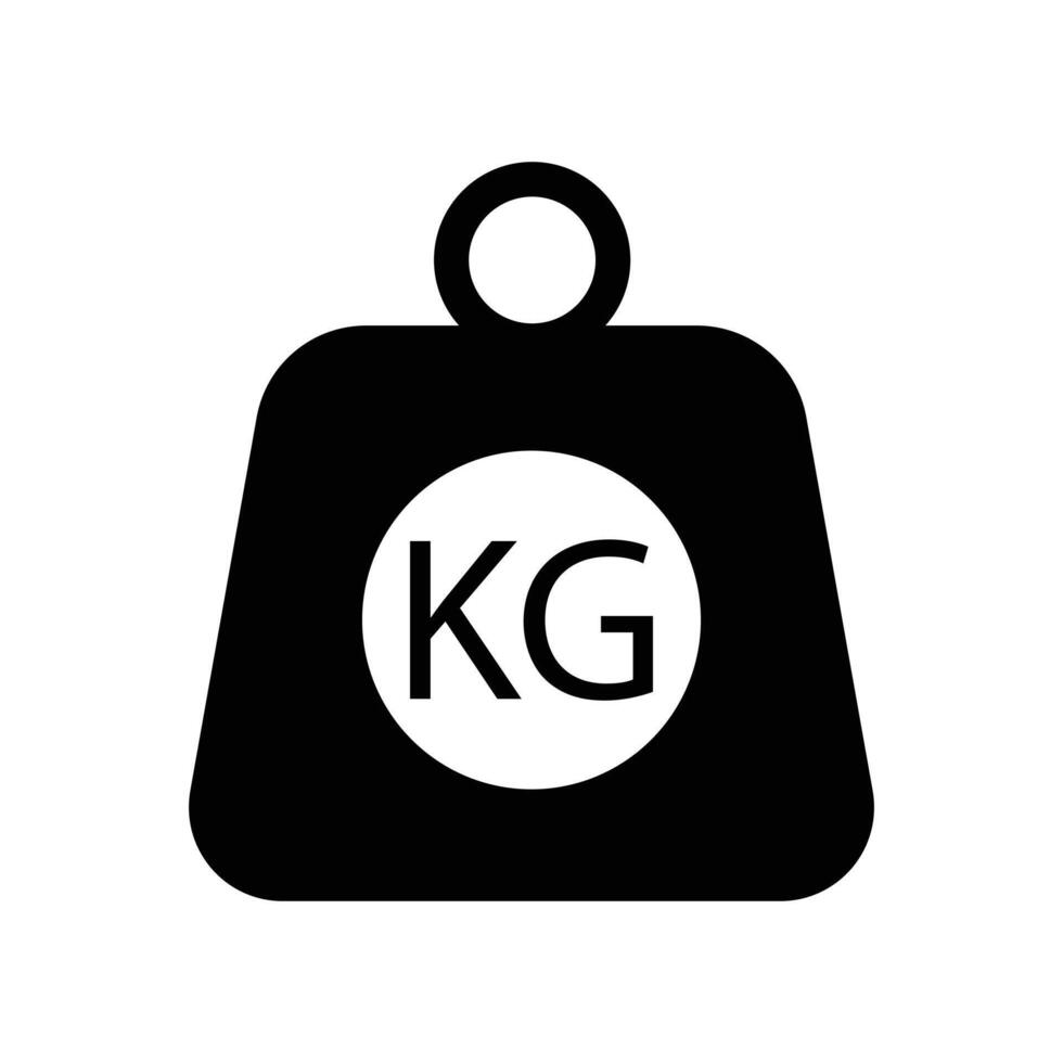 Kilogram weight icon design for fitness and measurement illustrations vector