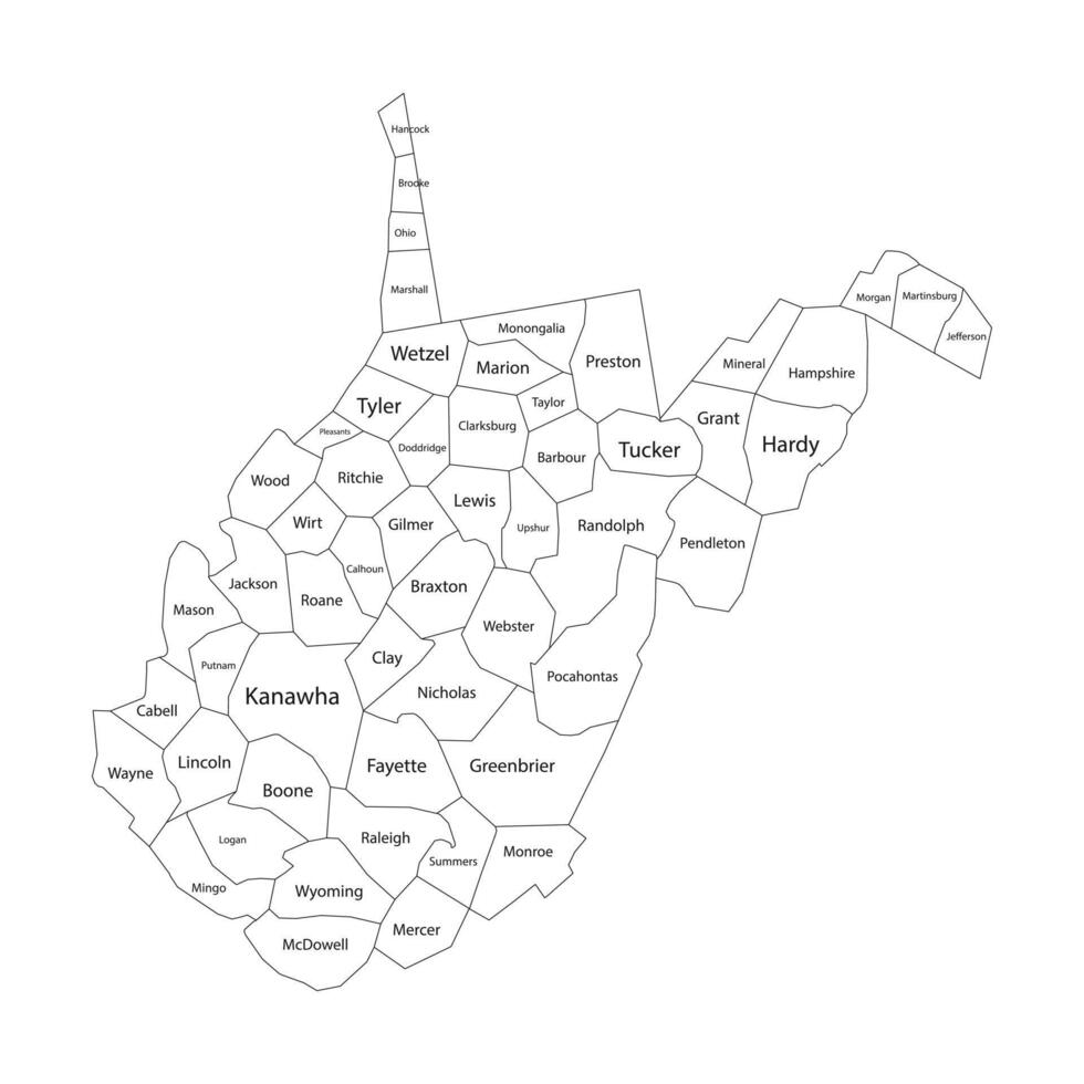 west-virginia-outline-stroke-map-59956529-vector-art-at-vecteezy