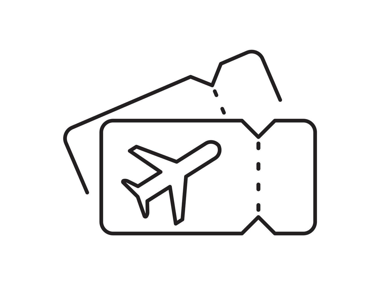 Minimal boarding pass icon perfect for travel related design projects vector