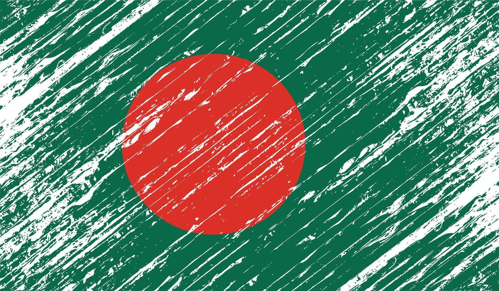 the flag of bangladesh grunge vector