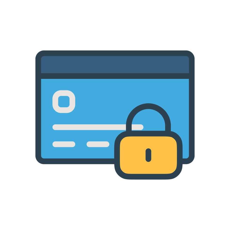 Flat Design Pay Lock Icon vector