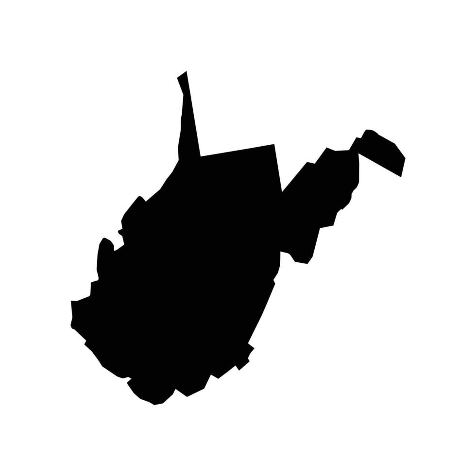 West Virginia USA Map Silhouette vector