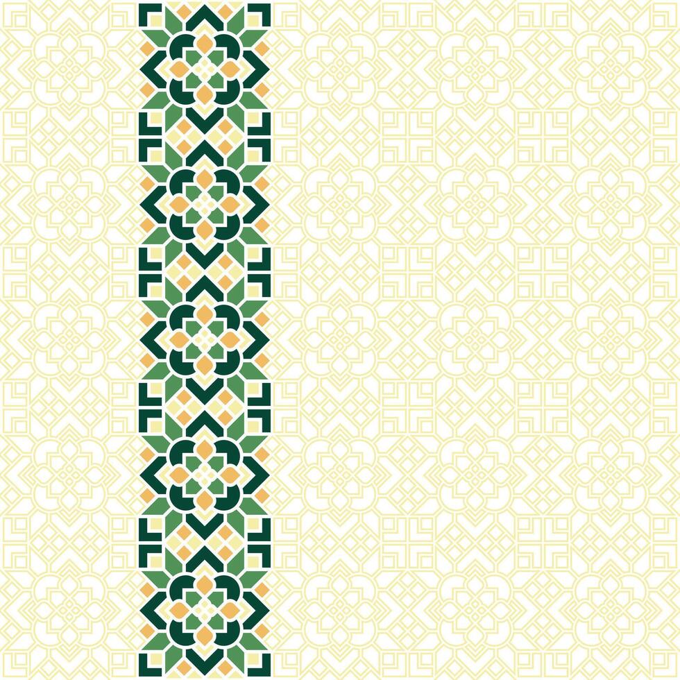 Oriental Geometric Mandala Ornament Border vector