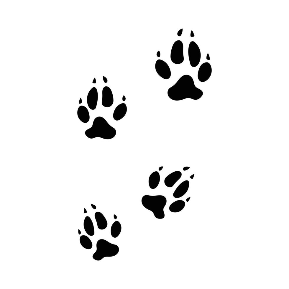 Wolf footprint icon perfect for wildlife and nature illustrations vector
