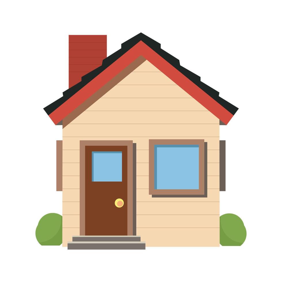Simple flat house emoji icon for apps and websites vector
