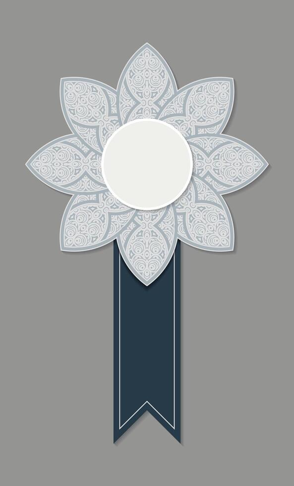 Classic ribbon mandala style design vector