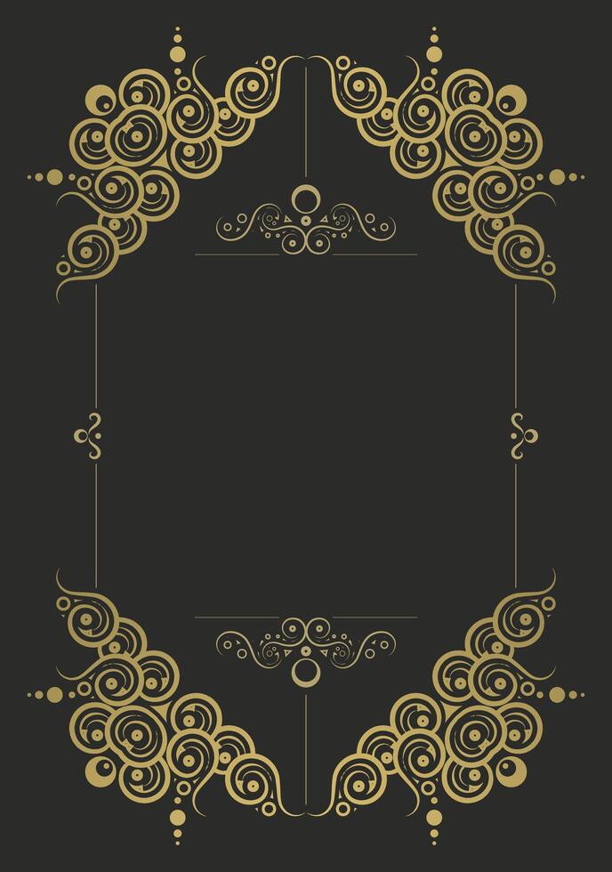 Luxury calligraphy square ornate frame line vector