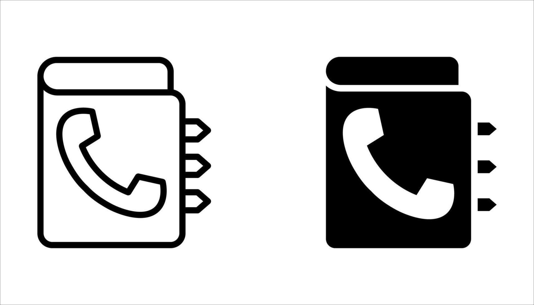 phone book icon set on white background vector